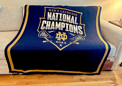 Notre Dame Men's Lacrosse 2023 National Champions Navy BASE 50 x 60