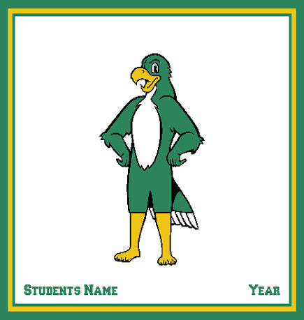 Far Hills Country Day School Falcon customized with Name and Year
