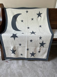 BABY Moon & Stars Full Jacquard (Tweed Back) Natural / Grey Stroller 30 x 40