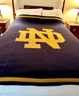 XL Notre Dame NAVY Base GOLD ND Blanket 60 x 80