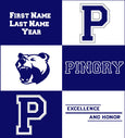 Pingry 2026 Multi Logo Dorm, Office, Alumni, Tailgate Blanket