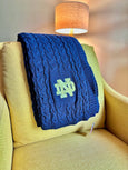 Notre Dame Recycled Cotton Super Chunky Cable Blanket 50 x 60