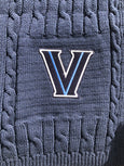 Villanova CABLES Embroidered "V" Blanket
