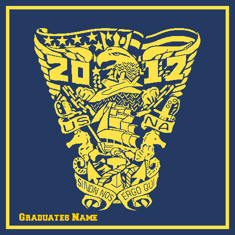 Custom US Naval Academy Class of 2017 Seal Blanket