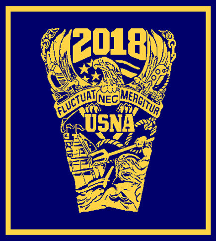 US Naval Academy Class of 2018 Seal Blanket