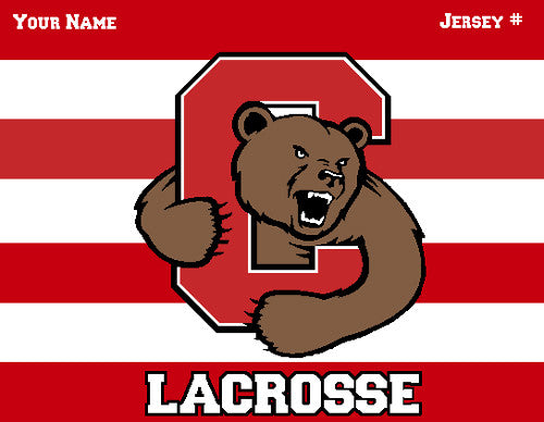 Cornell Striped Women's Lax Name & Number 60 x 50