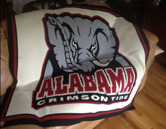 Alabama Crimson Tide Blanket Natural 60 x 50