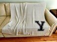 YALE Y Block on a Grey & Natural Herringbone Base 60 x 50