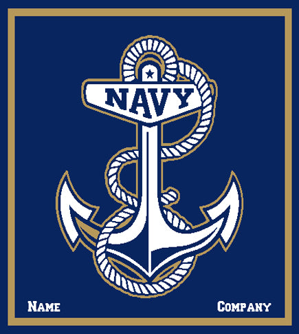 USNA Anchor Customized with Name and Company # 50 x 60