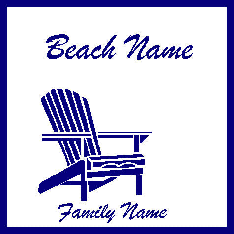 Adirondack Beach Blanket - Your Beach & Family Name