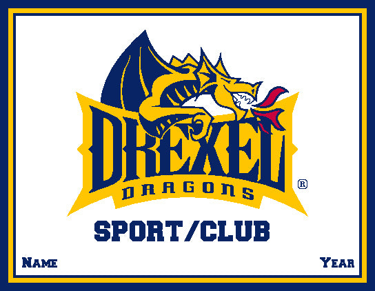 Custom Drexel Dragons ANY Sport /Club Natural Base 60 x 50