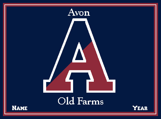 Custom Avon Old Farms "A" Name & Year 60 x 50