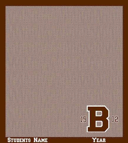 Brunswick Custom Herringbone with Name & Year 50 x 60