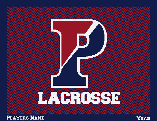 PENN Women's Chevron Lacrosse Customized with Name & Year 60 x 50