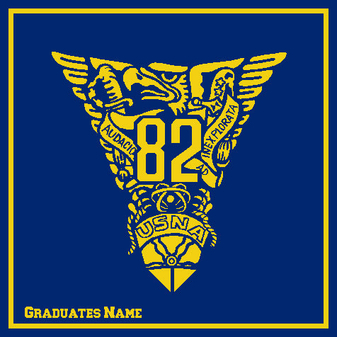Custom US Naval Academy Class of 1982 Seal Blanket