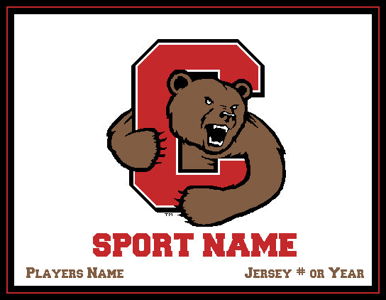 Cornell Any SPORT Natural Base 60 x 50 Customized with Sport, Name, # or Year