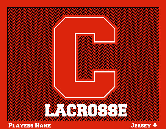 Custom Cornell Chevron Men's Lax Name & Number 60 x 50