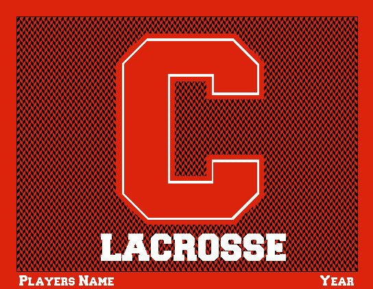 Custom Cornell Chevron Men's Lax Name & Year 60 x 50