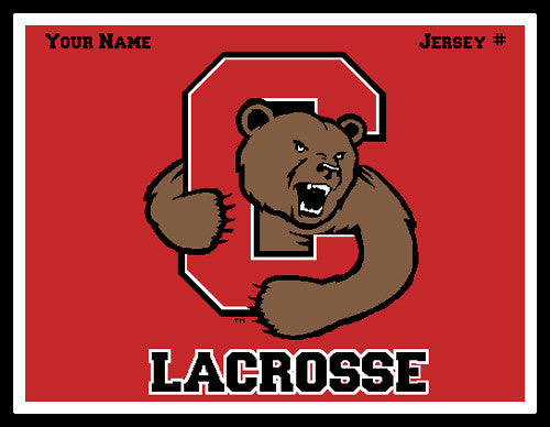 Cornell Solid Men's Lax 60 x 50 Customized with Name & Number