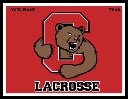 Custom Cornell Solid Men's Lax Name & Year 60 x 50