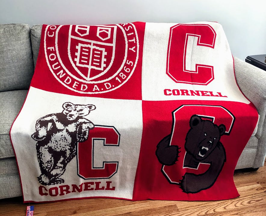 NEW Cornell Multi Logo Dorm, Office, Alumni, Tailgate Blanket