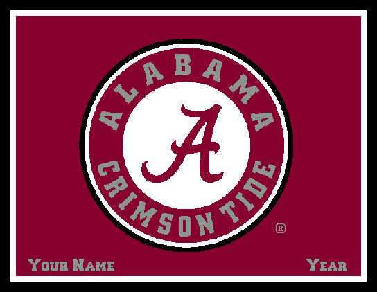 Alabama CUSTOMIZED Seal Blanket Crimson 60 x 50