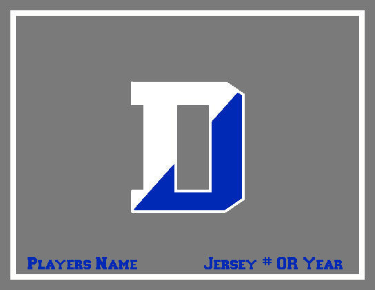 Custom Darien HS "D" Grey Base 60 x 50