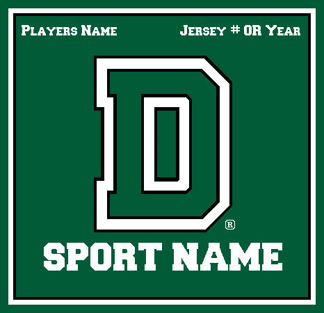 Custom Dartmouth Any Sport /Club Solid 50 x 60 Portrait