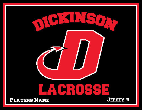 Dickinson Solid Lacrosse Customized Name & Number 60 x 50