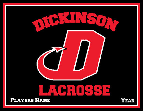 Dickinson Solid Lacrosse Customized Name & Year 60 x 50