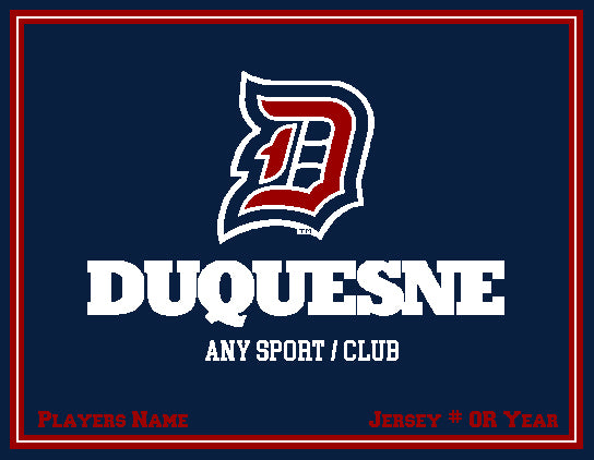 Custom Duquesne Any Sport  / Club  Navy  60 x 50