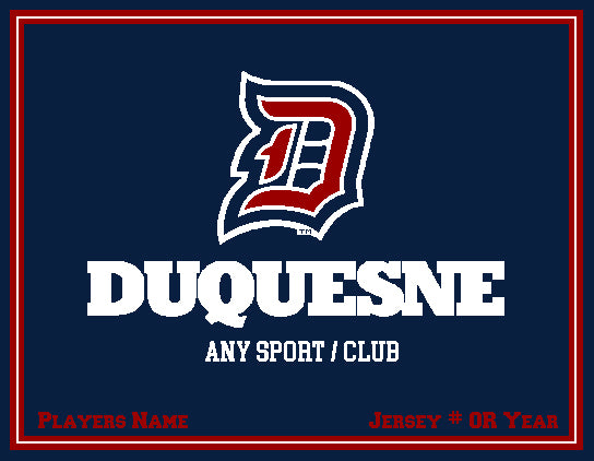 Custom Duquesne Any Sport / Club Navy 60 x 50