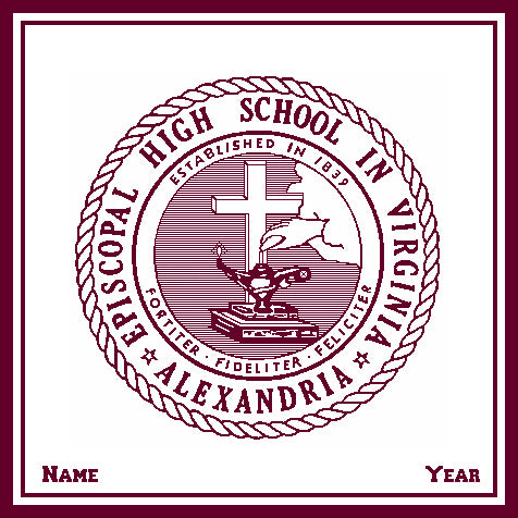 Episcopal High School Natural Base Seal Customized with Name and Year