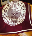 Episcopal High School Burgundy Base Seal Customized with Name and Year