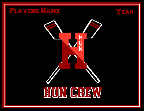 Hun School Rowing Blanket Customized Name & Year 60 x 50