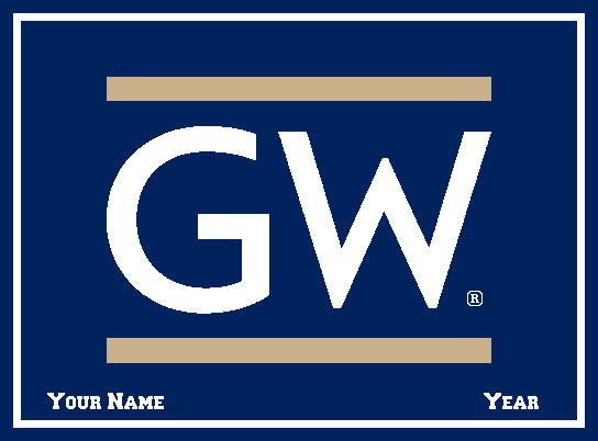 George Washington  Monogram Customized with Name and Year 60 x 50