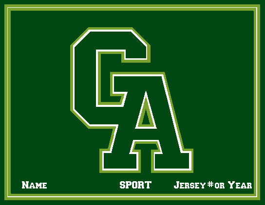 Greenwich Academy  Athletic Logo Customized with  Name , Sport & Jersey #