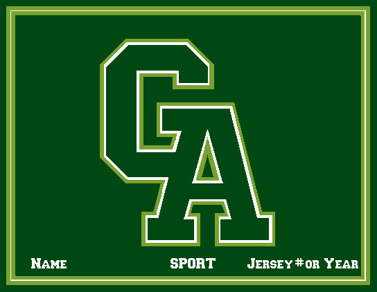 Greenwich Academy Athletic Logo Customized with Name , Sport & Jersey #