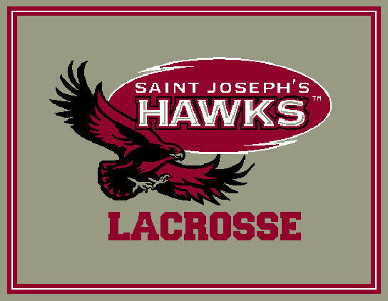 SJU Flying Hawk Grey MEN's Lacrosse Blank 60 x 50