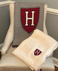 Charcoal & Natural Harvard Shield Herringbone 60 x 50
