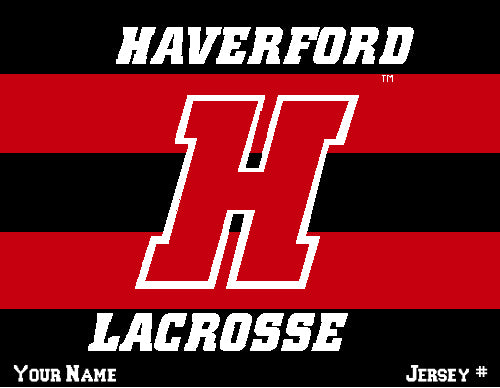 Haverford Women's Striped Lacrosse Customized with Name & Number 60 x 50
