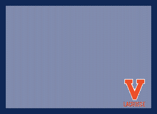 UVA Lacrosse Navy Herringbone 60 x 50