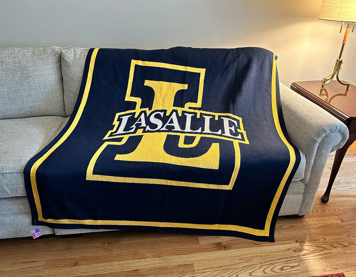 La Salle University Legacy "L" Dorm, Home, Office, Alumni, Tailgate blanket