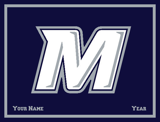 Monmouth M Customized with your Name and Year 60 x 50