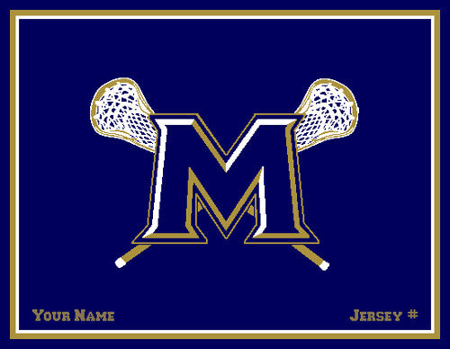 Custom MSM M LAX Name & # 60 x 50