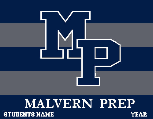 Malvern Rugby Stripe Blanket Customized Name & Year 60 x 50