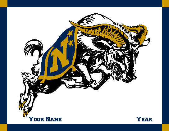 USNA Billy Goat Natural 60 x 50 customized with name and Company