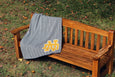 Notre Dame Herringbone Navy & Natural with Gold Interlocking ND 60 x 50