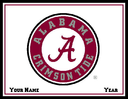 Alabama CUSTOMIZED Seal Blanket Natural 60 x 50