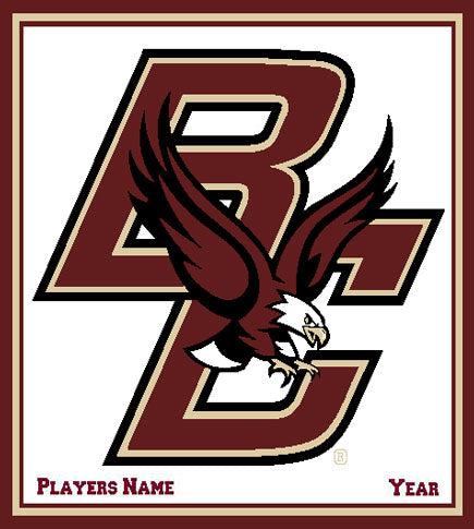 Boston College Eagle Blanket Natural Customized with your Name and Year 50 x 60